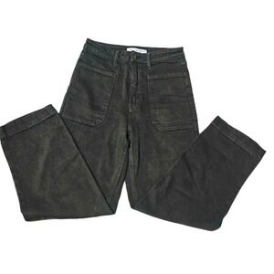 Altar'd State Women's Cargo Utility Pants Size 28 Olive Green Straight Leg